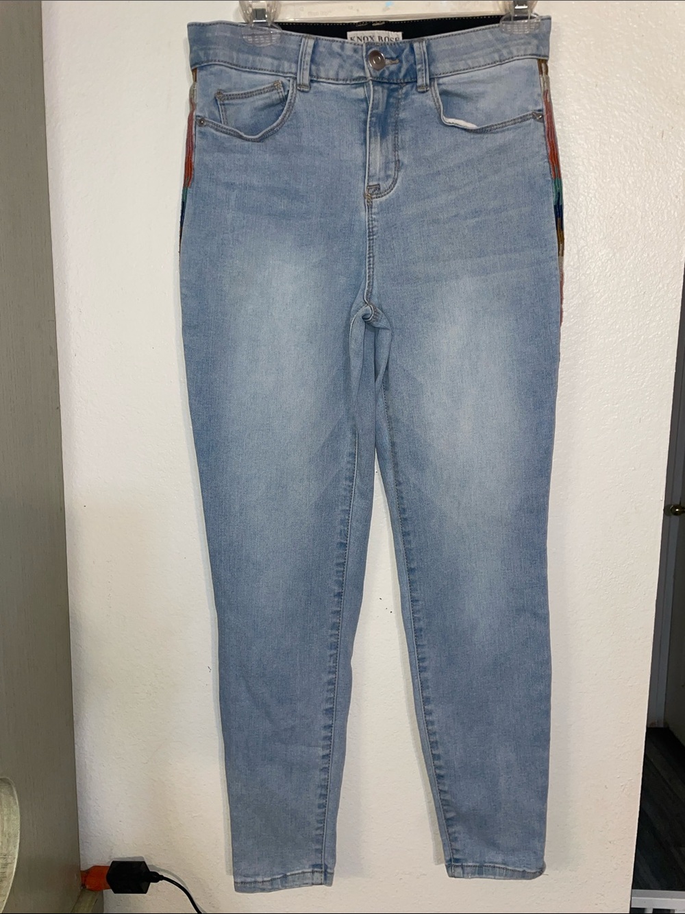 Light Wash Women’s Jeans with Side Embroidery - Roxy